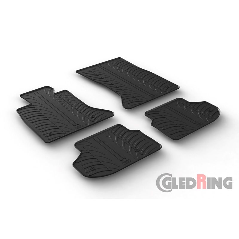 Alfombrilla goma Gledring BMW 5 serie F10/F11 2010-2016 (4 piezas+clips montaje) 