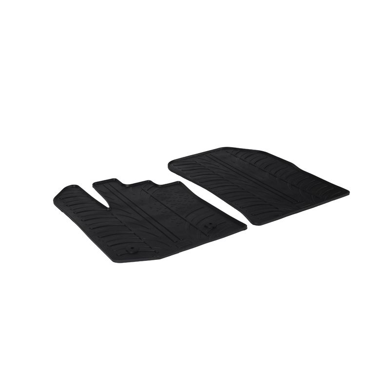 Alfombrilla goma Gledring Dacia Dokker Furgon 2013- (2 piezas+clips montaje)