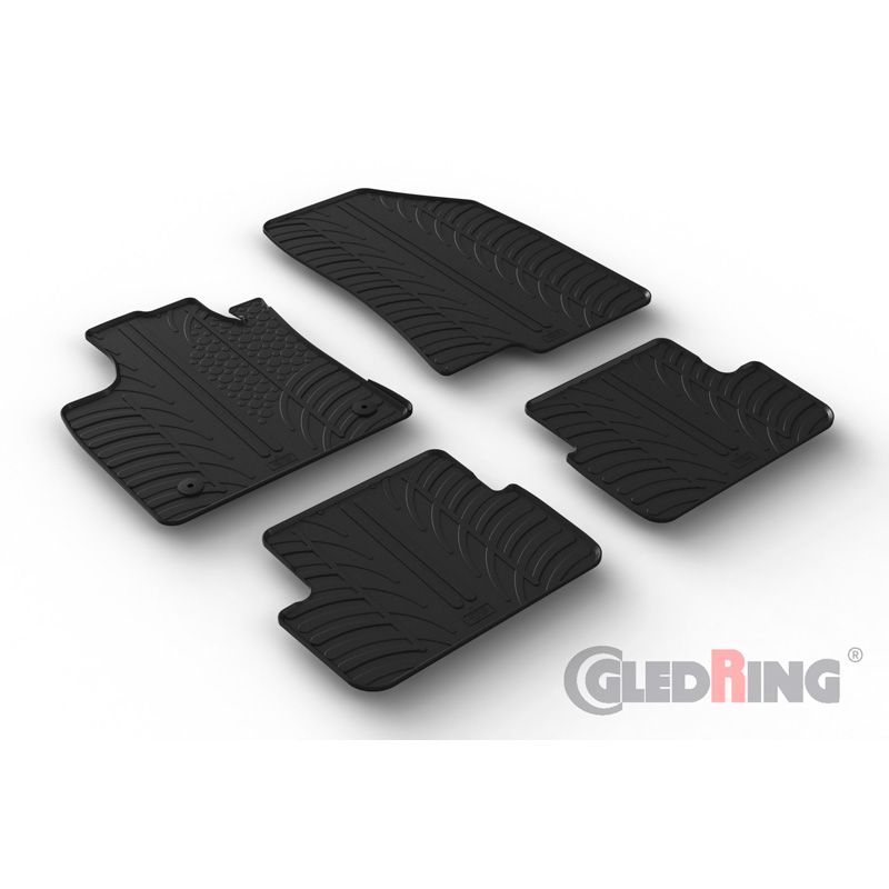 Alfombrilla goma Gledring Dacia Sandero III 2020- incl. Stepway (4 piezas+clips montaje) 