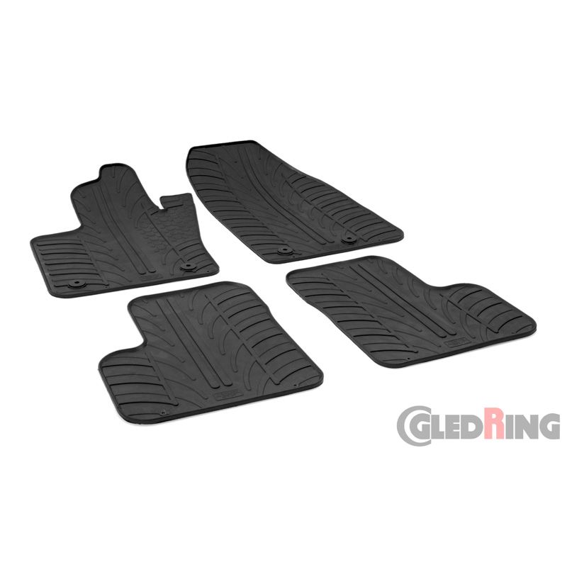 Alfombrilla goma Gledring Fiat 500X 2015- & Jeep Renegade na 02/2015- (4 piezas+clips montaje) 