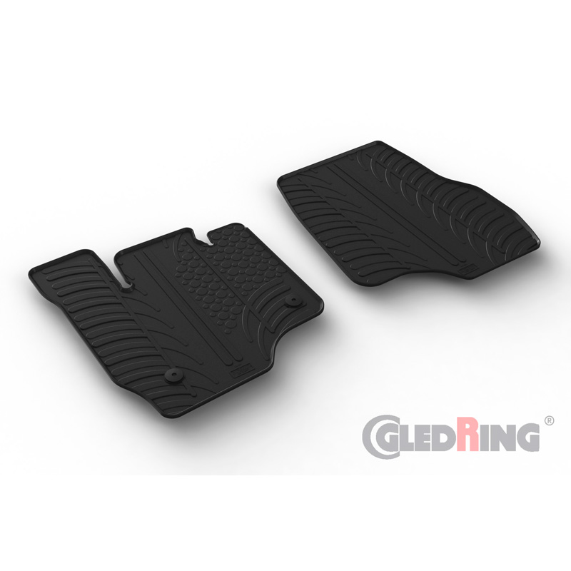 Alfombrilla goma Gledring Ford F-150 Super Crew (13&14th Gen.) 2015-2021 & 2021- (2 piezas+clips montaje)