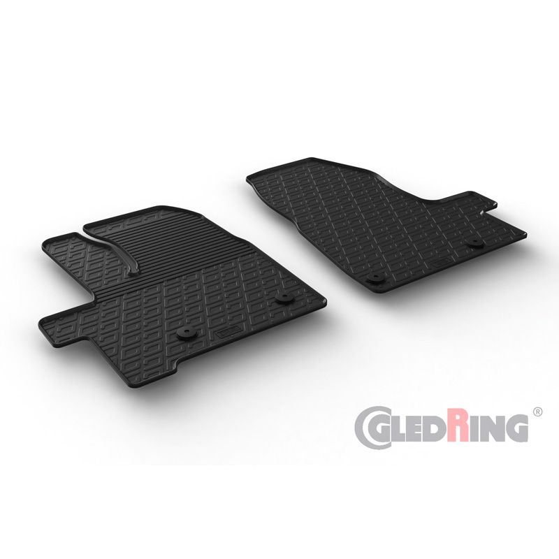 Alfombrilla goma Gledring Ford Tourneo Custom/Passenger 2018- (Automatico) (2 piezas+clips montaje) 