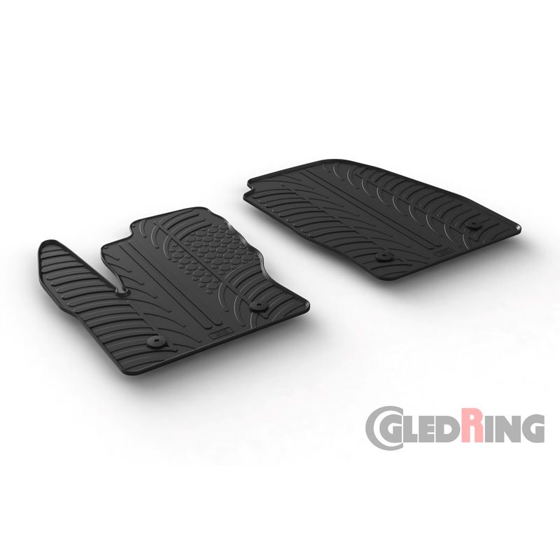 Alfombrilla goma Gledring Ford Transit Connect Furgon 2016-2022 (2 piezas+clips montaje) 