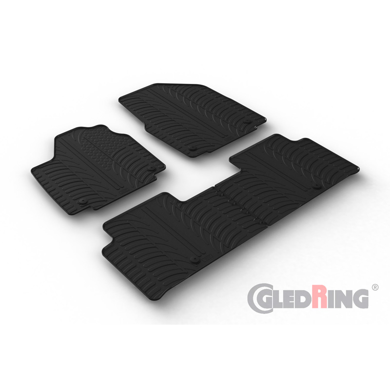 Alfombrilla goma Gledring Kia EV6 2021- (4 piezas+clips montaje) 