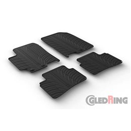 Alfombrilla goma Gledring Kia Rio 1/2017- & Kia Stonic 10/2017- (4 piezas+clips montaje) 