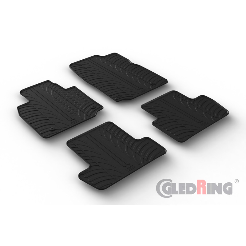 Alfombrilla goma Gledring Mazda MX-30 (DR) 2020- (4 piezas+clips montaje) 