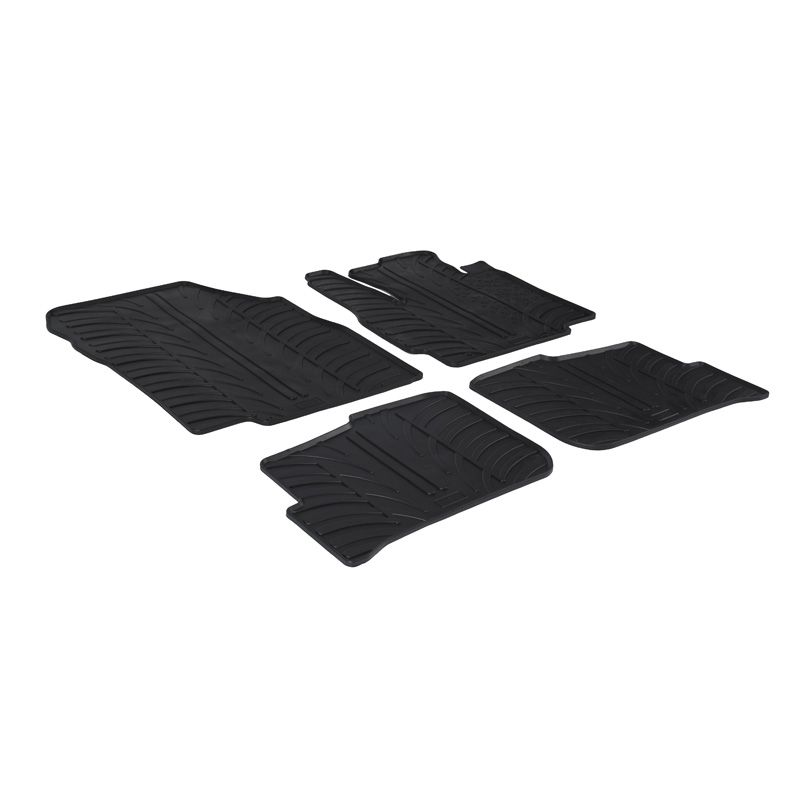 Alfombrilla goma Gledring Mitsubishi Space Star 2014- (4 piezas+clips montaje) 