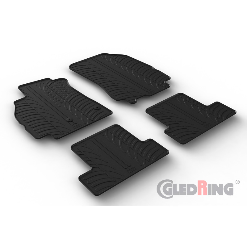 Alfombrilla goma Gledring Renault Megane III HB 5-pueras 2008-2015 (4 piezas) 