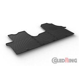 Alfombrilla goma Gledring Renault Traffic & Opel Vivaro 2014-2019 / Fiat Talento & Nissan NV300 2016- (3 piezas+clips montaje) 