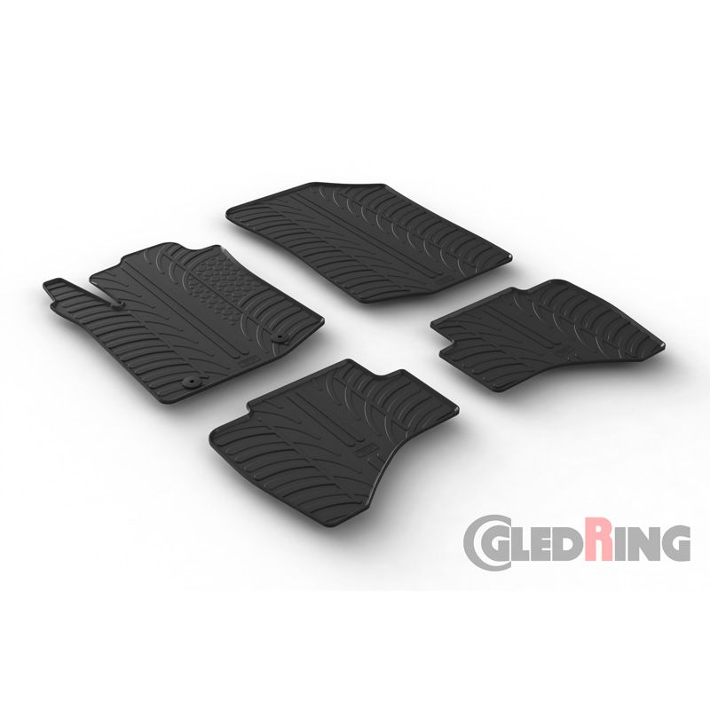 Alfombrilla goma Gledring Toyota Aygo 2014-2022 (4 piezas+clips montaje) 