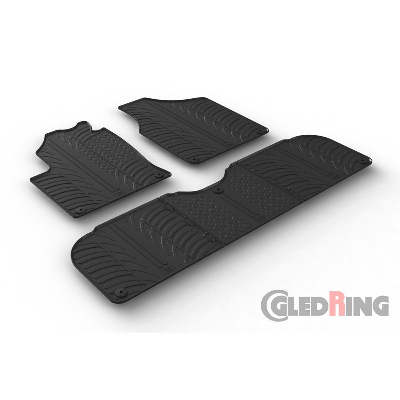 Alfombrilla goma Gledring Volkswagen Sharan & Seat Alhambra 1996-2010 (5 piezas+clips montaje)