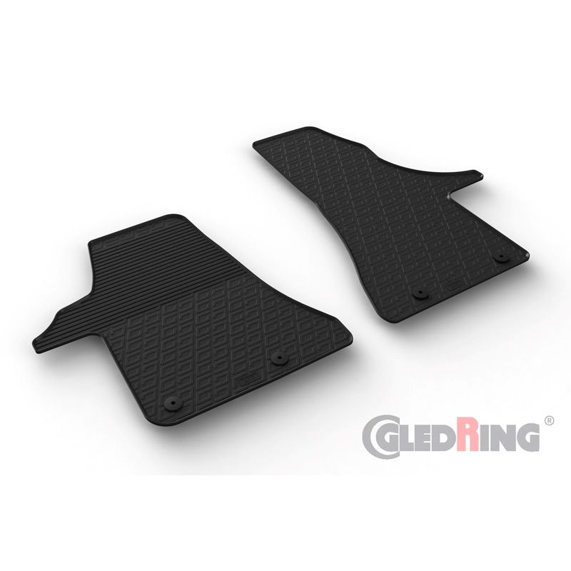 Alfombrilla goma Gledring Volkswagen Transporter T6.1 2020- (2 piezas+clips montaje) 