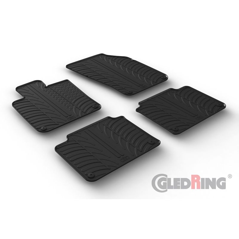Alfombrilla goma Gledring Volvo S90/V90 2016- (4 piezas+clips montaje) 