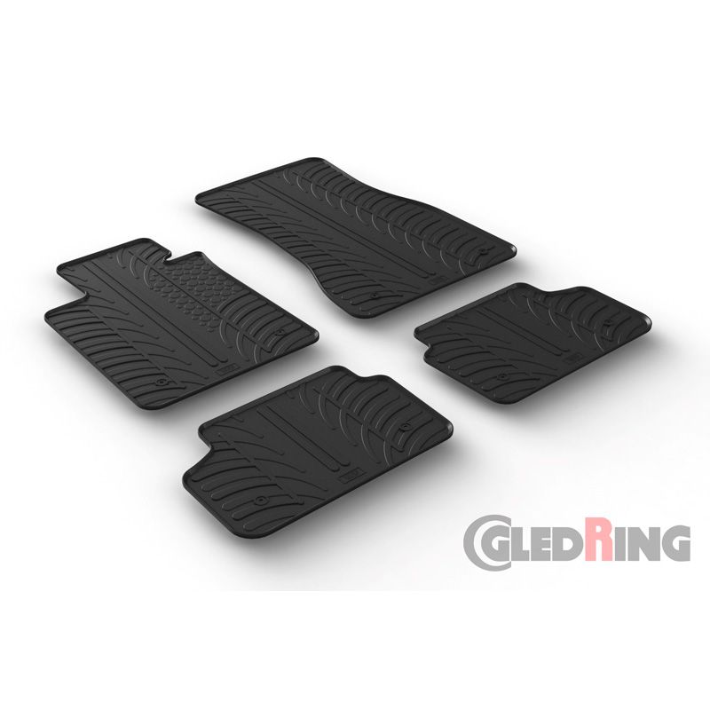 Alfombrilla goma Gledring BMW 5-Serie G30/G31 2017- (4 piezas+clips montaje) 