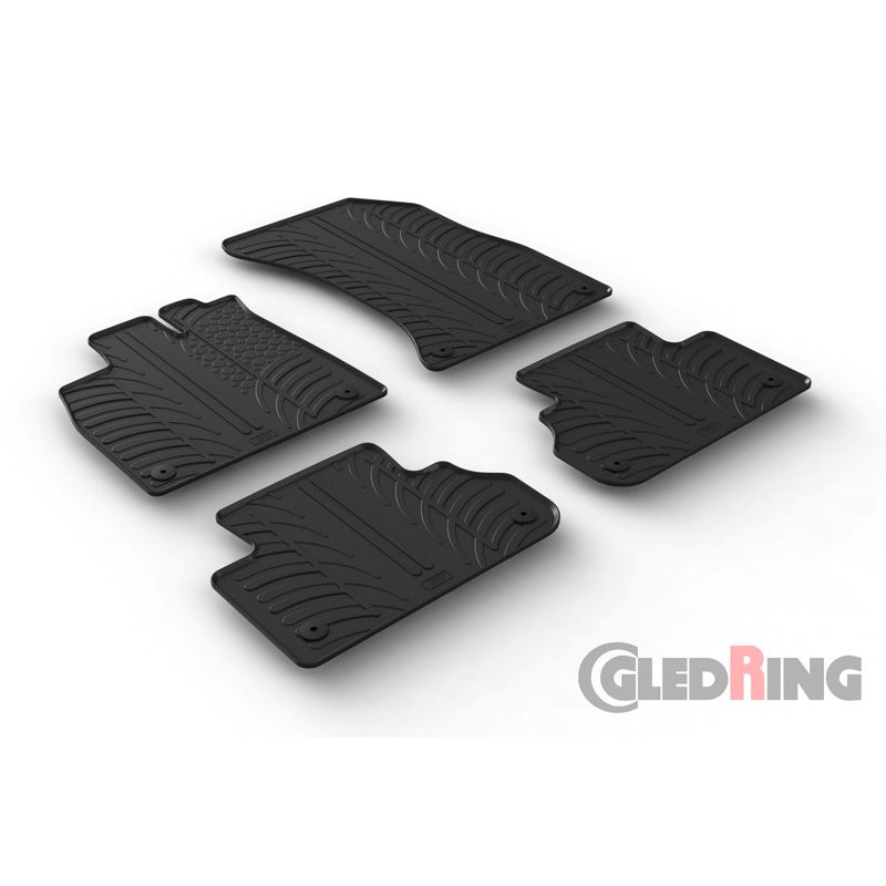 Alfombrilla goma Gledring Audi Q5 2017- incl. Q5 Sportback 2020- (4 piezas+clips montaje) 