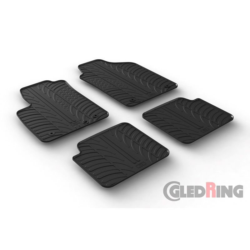 Alfombrilla goma Gledring Fiat 500 2013-2019 & 2019- (4 piezas) 