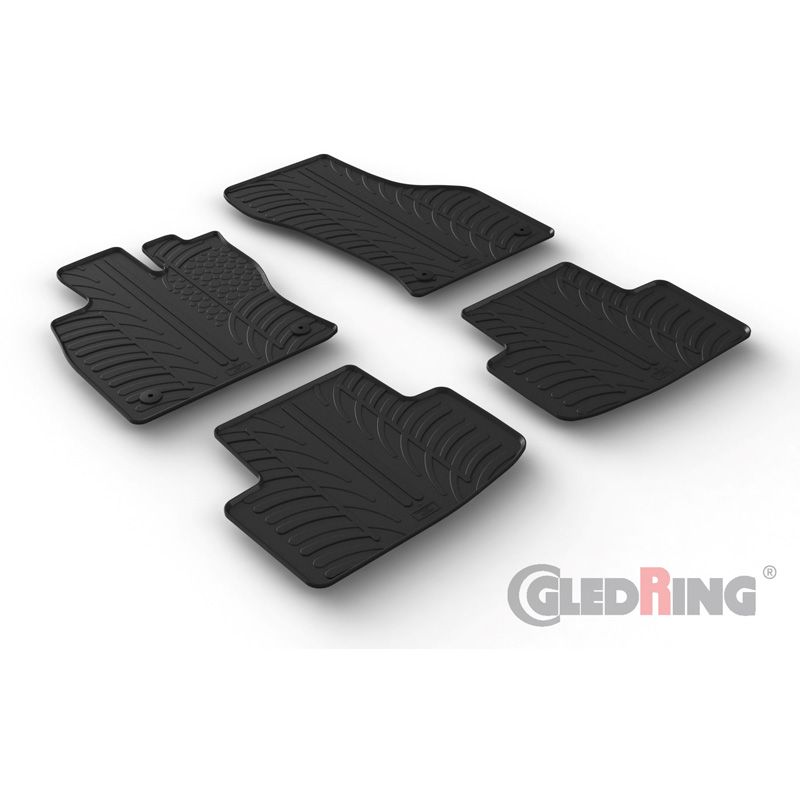 Alfombrilla goma Gledring Skoda Octavia IV Sedan/Kombi 2020- excl. e-Tec (4 piezas+clips montaje) 