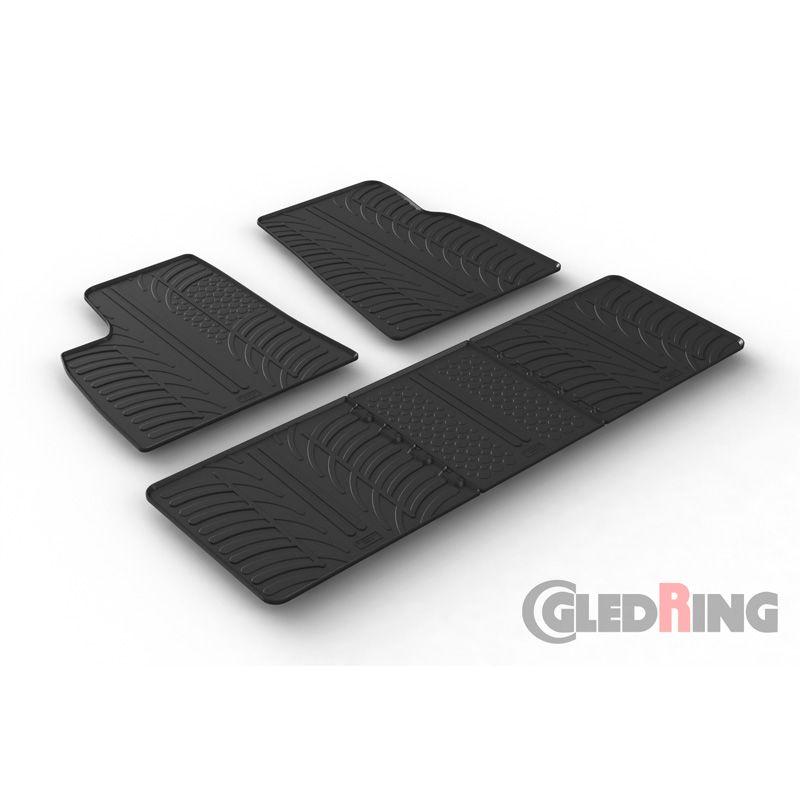 Alfombrilla goma Gledring Tesla Model S 2012-2016 excl. 85D (5 piezas) 