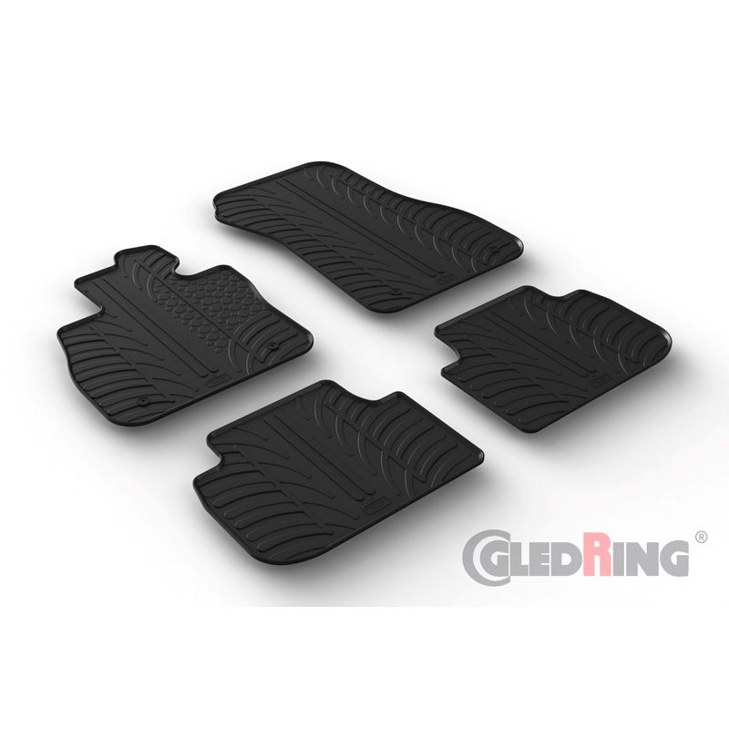 Alfombrilla goma Gledring BMW 1-Serie (F40) HB 9/2019- (4 piezas+clips montaje) 