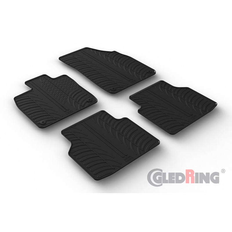 Alfombrilla goma Gledring Skoda Enyaq iV 2020- & Enyaq Coupe iV 2022- (4 piezas+clips montaje) 
