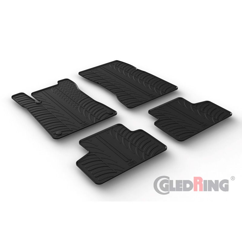 Alfombrilla goma Gledring Mercedes GLB (X247) 11/2019- (4 piezas+clips montaje) 