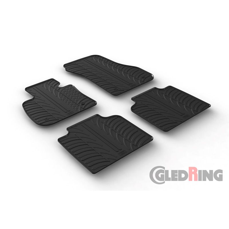Alfombrilla goma Gledring BMW 2-Serie F46 Gran Tourer 2015- (4 piezas+clips montaje) 