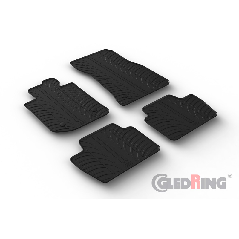 Alfombrilla goma Gledring BMW 4 Serie (G22) Coupe 2020- (4 piezas+clips montaje) 