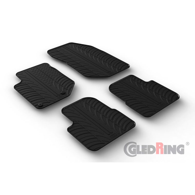 Alfombrilla goma Gledring Citroen C4 III 5-pueras 2020- excl. e-C4 (4 piezas+clips montaje) 
