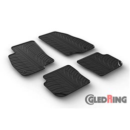 Alfombrilla goma Gledring Fiat Punto 2014- (4 piezas+clips montaje) 