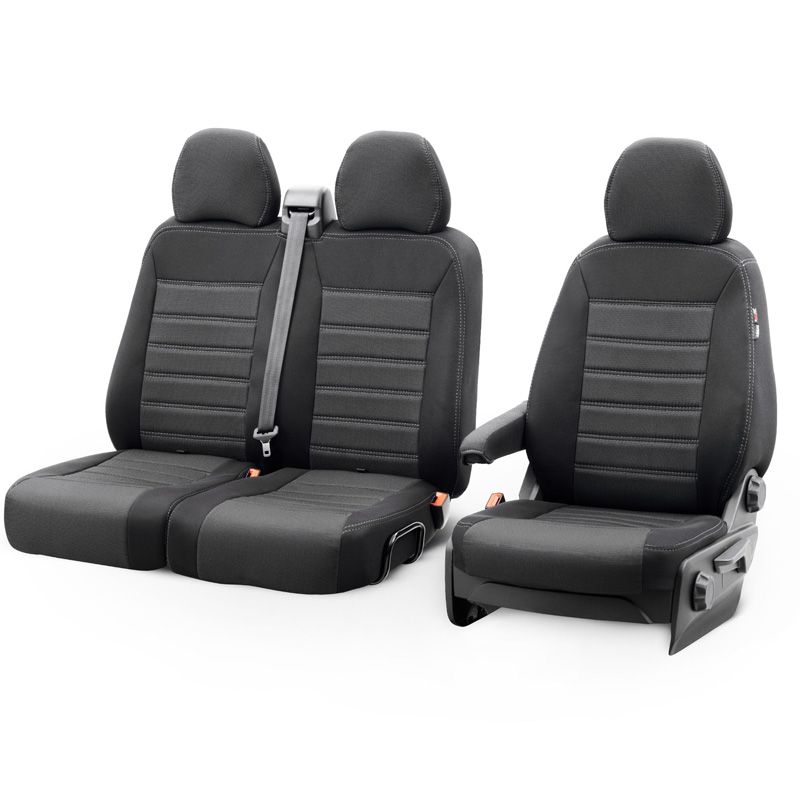 Fundas asientos especificas tela a medida Otom Ford Transit Custom 2012-  2+1 