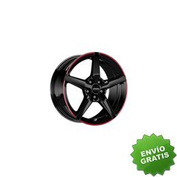 Llanta exclusiva Ronal R69 Mcr 8.0x18 Et40 5x112 Jetblack-red Rim