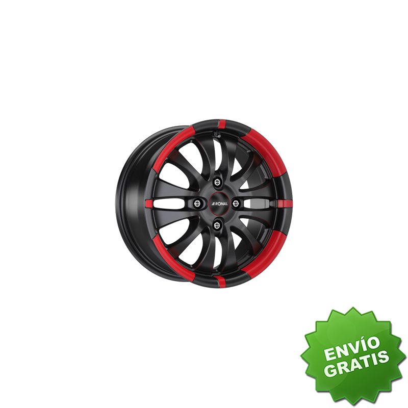 Llanta exclusiva Ronal R59 Mcr 7.5x18 Et35 5x100 Jetblack-mate-borde Ro Jo