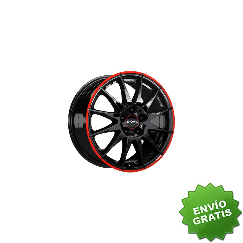 Llanta exclusiva Ronal R54 Mcr 8.0x18 Et35 5x112 Jetblack-aro Rojo