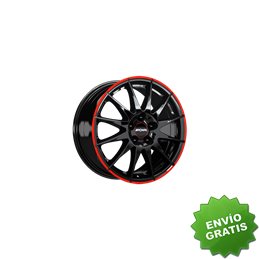 Llanta exclusiva Ronal R54 Mcr 8.0x18 Et45 5x112 Jetblack-aro Rojo