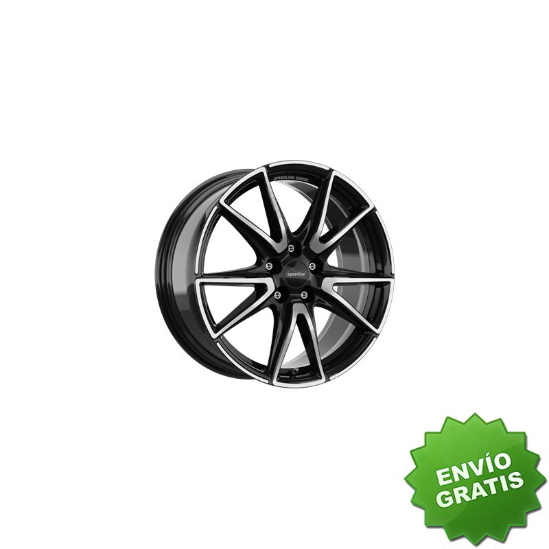 Llanta exclusiva Speedline Corse Sl6 Vettore 8.5x19 Et42 5x112 Jetblack -frente Pulido