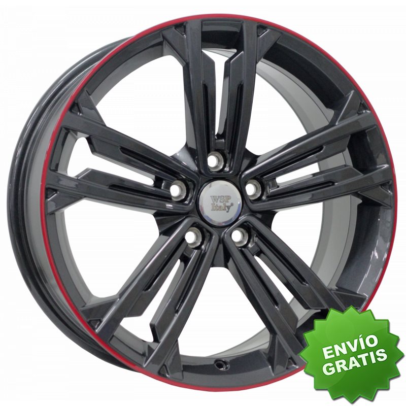 Llanta exclusiva Wsp Italy Vw W471 5x112 Et490.000 Anthracite Lip Red 