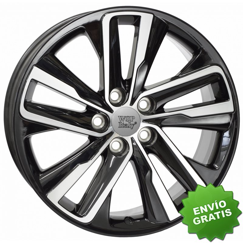 Llanta exclusiva Wsp Italy Saab W1152 5x120 Et450.000 Glossy Black Po Lished