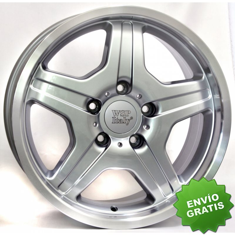 Llanta exclusiva Wsp Italy Mercedes W760 5x130 Et500.000 Silver Polishe D Lip