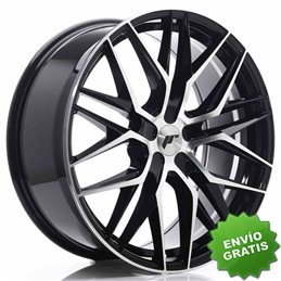 Llanta exclusiva Jr Wheels Jr28 21x9 Et15-45 5h Blank Gloss Black M Achined Face