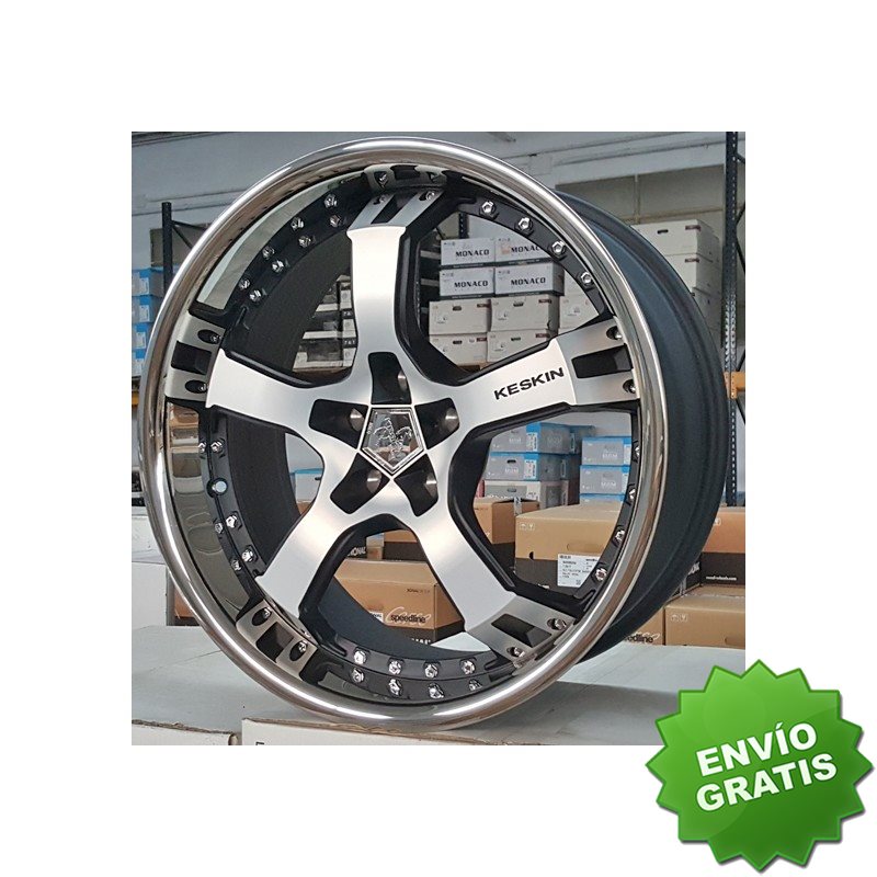 Llanta exclusiva Keskin Kt10 9x20 5x112 Et30 72.6 Black F.pol Ish