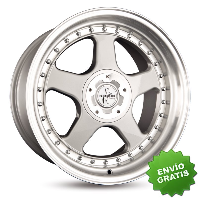 Llanta exclusiva Keskin Kt1 10jx18 5 112+120 Et35 72.6 Silver Lip Pol Ish