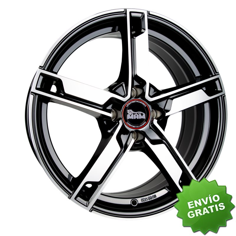 Llanta exclusiva Mam Mamw4 6.5jx16 4 100 Et35 63.4 Black Front Polish 