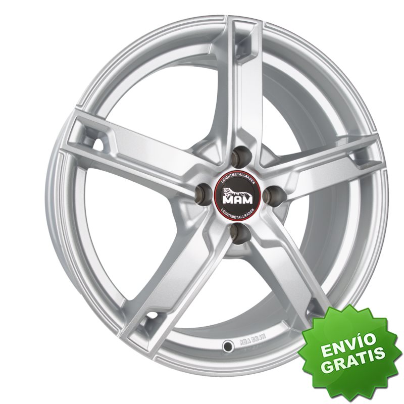 Llanta exclusiva Mam Mamw4 7.0jx17 4 100 Et35 63.4 Silver Painted