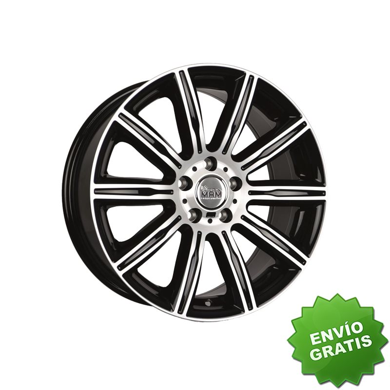 Llanta exclusiva Mam 7n 8x18 5x120 Et35 72.6 Black Front Pol Ish