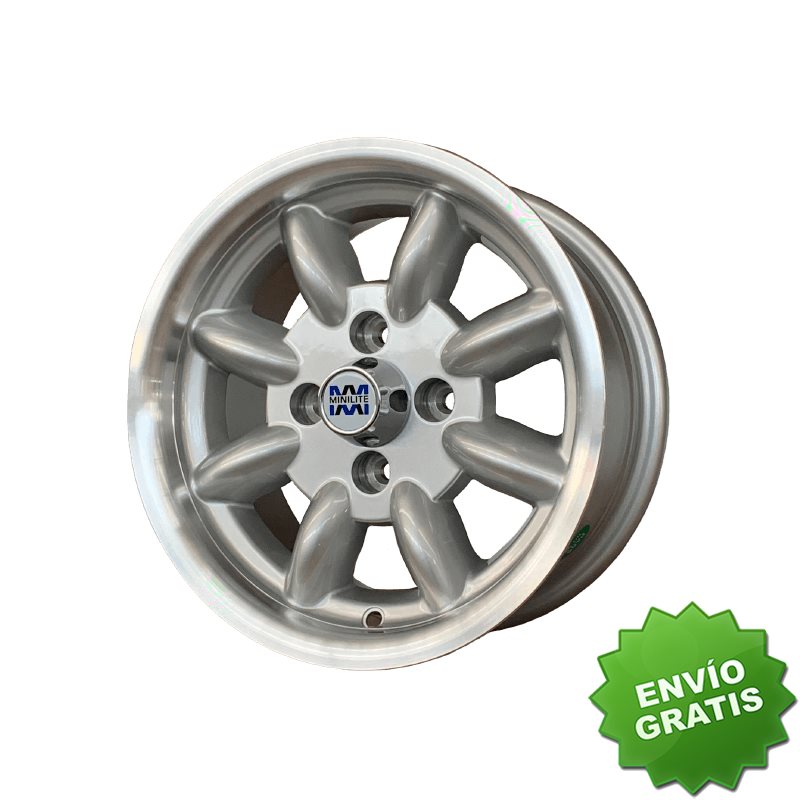 Llanta exclusiva Minilite Stilo 6x13 4x101.6 Et16 65.1 Silver