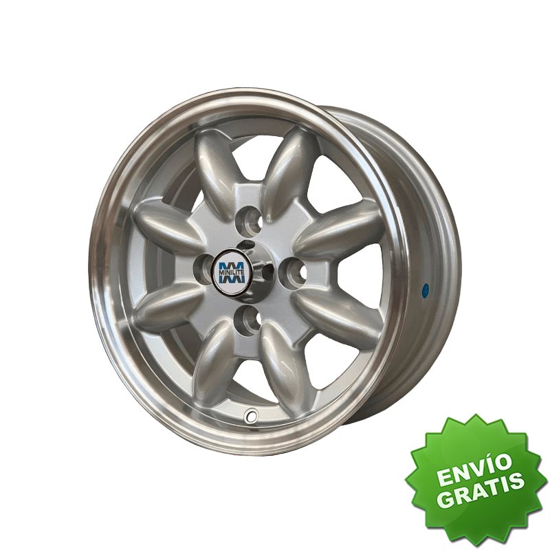 Llanta exclusiva Minilite Stilo 5.5x13 4x100 Et18 57.1 Silver