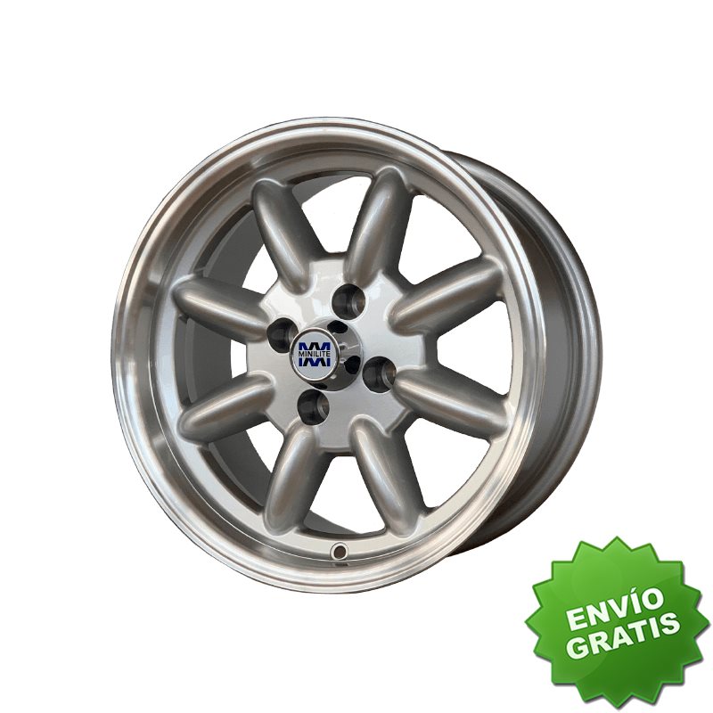 Llanta exclusiva Minilite Stilo 7x15 4x100 Et5 63.4 Silver