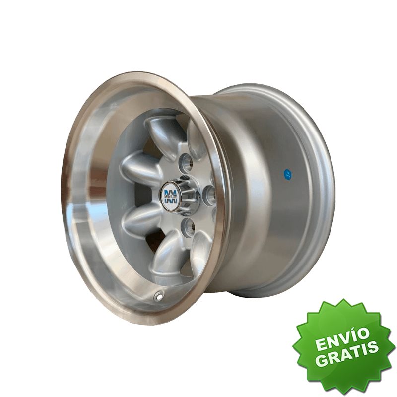 Llanta exclusiva Minilite Stilo 9x13 4x100 Et-12 63.4 Silver