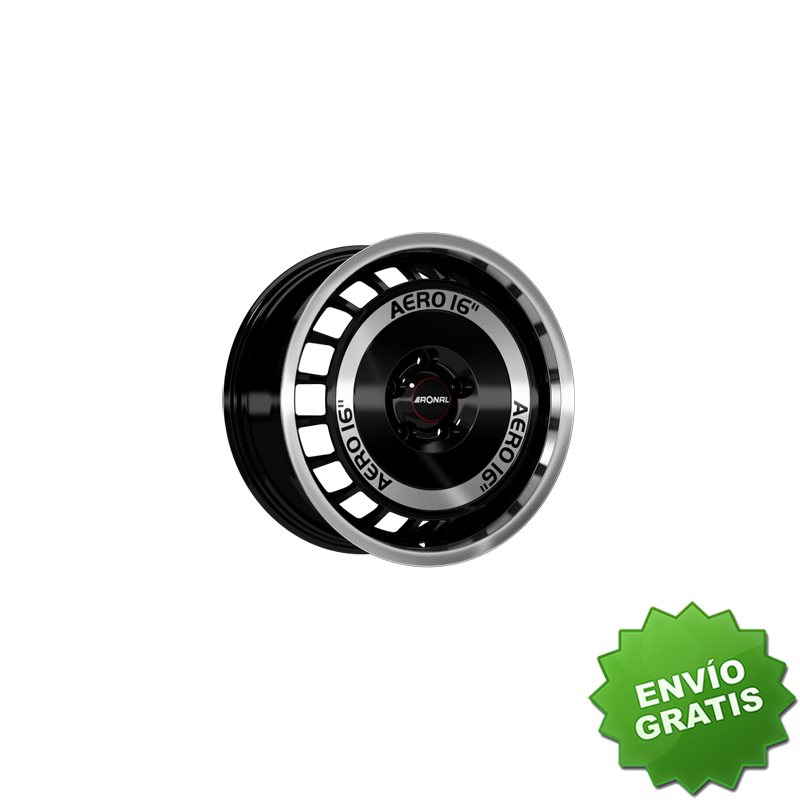 Llanta exclusiva Ronal R50 Aero 7.5x16 Et38 4x100 Negro -frente Pulid O