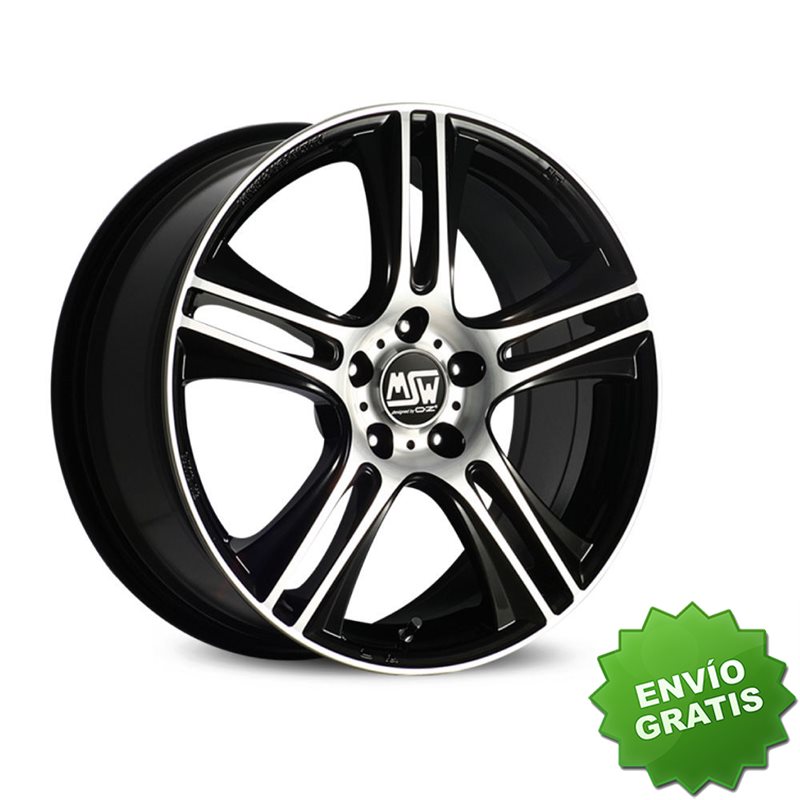 Llanta exclusiva Oz Msw 11 7x16 5x108 Et40 Negro Brillante Pulido